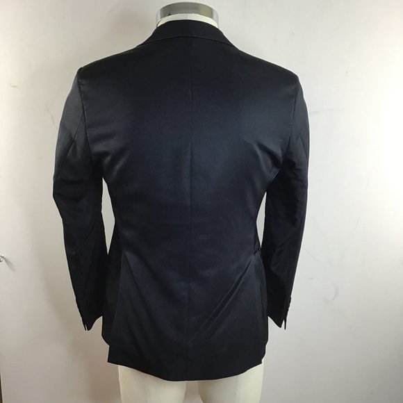 Paoloni Black Two Button Suit Jacket Size 48/US 38 - Picture 5 of 10